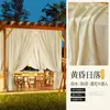 Cortinas Impermeáveis para Exterior, Cortinas Voil de Proteção Solar, Transmitem Luz mas Não Mostram o Interior, para Gazebos e Varandas Externas, Cinza Claro, Resistentes a Mofo, Telas de Janela Semi-Blackout
