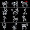 Cristal 12 Zodiaco Rata Buey Tigre Conejo Dragón Serpiente Caballo Oveja Mono Pollo Perro Cerdo Manualidades para la sala de estar Adornos decorativos del zodiaco