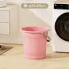 Juego de Cubo de Agua para el Hogar, Lavabo, Cucharón de Agua, Cubo de Plástico Engrosado, Gran Capacidad, Uso Doméstico, Set de Tres Piezas para Baño en Dormitorio de Estudiantes