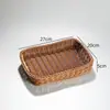 Cesta de almacenamiento para frutas tejida de imitación de ratán, cesta de aperitivos para restaurante, cesta para papas fritas, cesta de almacenamiento de escritorio, venta al por mayor.