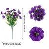 Venta Directa de Fábrica Fuente Flores Falsas de Eucalipto y Gloria de la Mañana Ramo Artificial Cama de Flores de Gloria de la Mañana Valla Arreglo Floral Decoración Pastoral