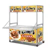 Carrito de Bocadillos Móvil de Acero Inoxidable, Carrito Popular de Comida Callejera, Carrito de Puesto de Mercado Nocturno, Carrito Empujable de Comida Cocinada, Camión de Comida de Bebidas Frías