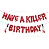 Bandera Decorativa de Letras con Tema Nuevo de Halloween Transfronteriza Festival Fantasma Daga Escena Maqueta Flor de Papel Tirar Feliz Cumpleaños