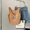 Chaleco pequeño con letras dulces y picantes de principios de otoño de 2022 para mujer, cinturón con almohadilla para el pecho, prenda exterior corta, puro deseo, envoltura interior del pecho, hermosa espalda a la moda