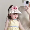 Chapéu Doce para Bebê Menina Verão Fino Proteção Solar Bico de Pato Topo Vazio Chapéu de Sol de Aba Larga para Meninas