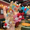 Llavero de oso con forma de corazón de arcilla más vendido con cristales coloridos, exquisito colgante para bolso, pequeño regalo para niñas