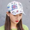Gorra de Béisbol de Verano con Graffiti para Hombre, Gorra Hip-Hop Estampada Estilo Urbano Juvenil, Gorra Versátil Casual para Sombrear el Sol para Mujer
