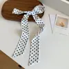 Bufanda de Encaje con Cinta de Moda 2026, Elegante Goma para el Cabello, Pañuelo de Seda Estilo Francés, Largo y Dulce Accesorio para el Cabello