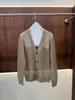 BORBOTIE Ropa de punto para mujer 2026 Principios de otoño Nuevo Estilo BC Old Money Hilo de lentejuelas Calado Cuello en V Manga larga Cárdigan