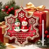 Nuevo producto transfronterizo: Adornos acrílicos con forma de muñeco de nieve y copo de nieve navideños con citas de gratitud en inglés, colgantes para árbol de Navidad