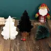Suprimentos para Decoração de Natal Enfeites de Árvore 3D em Favo de Mel Decoração de Mesa para Festa em Casa Árvore de Natal em Favo de Mel Fixação Magnética