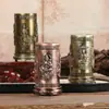 Quemador de Incienso Zen Estilo Chino con Relieve de Buda en Cuatro Lados y Pequeño Diseño de Nube Auspiciosa, Quemador de Incienso de Aleación para Ceremonia del Té y Decoración de Arte del Incienso