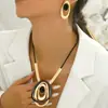 Conjunto de Joias de Moda Europeu e Americano Transfronteiriço Best-Seller na Amazon Personalidade Metal Geométrico Criativo Simples Conjunto de Joias Conjunto de Joias