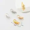 Ganchos para Orejas con Diamantes de Circonio Cobre que Conservan el Color, Múltiples Colores Disponibles, Accesorios y Materiales para Pendientes Hechos a Mano DIY