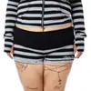 Conjunto de moletom com capuz e calça listrados retrô transfronteiriço para mulheres, apresentando um design estilo INS com cintura baixa e pernas levemente flare, perfeito para um look Y2K moderno