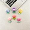 Accesorios de resina de flor de tulipán girasol brillantes material para carcasa de teléfono móvil, pasador de pelo, cuerda para la cabeza, pegatina de refrigerador, hebilla de zapato