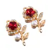 Colar Brincos Femininos de Liga de Moda Flor com Pingente Cor de Diamante Acessórios de Liga Corrente de Clavícula DIY Acessórios