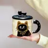 Taza de Cerámica de Gato Lindo, Regalo Práctico para Mejor Amigo, Taza para Beber en Casa, Taza de Café para Oficina