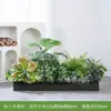 [Serie J100] Combinación de Decoración de Paisajismo de Plantas Verdes Simuladas Separador de Plantas Tropicales Macetero Maceta Decoración de Paisaje