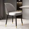 Cadeira estofada para restaurante, sala de estar, hotel, cadeira com encosto moderno de luxo leve, cadeira para penteadeira de casa