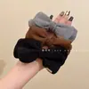Laço de Lã Estilo Coreano Outono e Inverno para Cabelo Feminino 2025 Novo Modelo de Alta Qualidade Corda para Rabo de Cavalo Coque Acessório de Cabelo