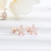 Aretes de Estrella de Diamantes Completos 925 con Tornillo para Mujer, Diseño Elegante, Simple y Compacto, Sensación de Agujeros en las Orejas