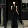 Traje de Pantalón Ancho Estilo Old Money para Mujer, Nuevo Conjunto de Verano Estilo Francés con Cuello Elegante sin Mangas