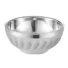 Tazón de Acero Inoxidable 316L, Tazón para Arroz y Sopa de Cafetería Escolar, Tazón Doméstico Extra Grueso de Doble Capa Anti-quemaduras y Aislante de Calor, Vajilla para Niños