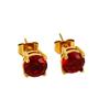 Pendientes redondos de lujo con incrustaciones de circonita y chapado en oro de 18 quilates de acero inoxidable para mujer, con personalidad de la moda europea y americana transfronteriza