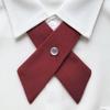 Corbata de Lazo Jk de Estilo Japonés para Mujer, Perezosa sin Nudo Rojo Vino Accesorio para Corbata de Camisa de Estudiante, Color Sólido Negro Estilo Universitario