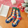 Calcetines navideños transfronterizos para niños en otoño e invierno nuevos calcetines de moda navideña Amazon lindos calcetines de algodón de dibujos animados para mujer