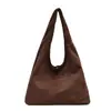 Bolsa de Ombro Única em Camurça com Estampa de Leopardo Casual Nova 2026 Retro de Nicho Bolsa de Axila Bolsa Tote Relaxada de Grande Capacidade