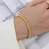 Temperamento alto senso conta redonda pulseira de aço titânio 2023 nova maré rede vermelha pulseira que não desbota personalidade moda simples