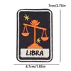 Tianyino Más Vendidos Parches de Tela DIY de los Doce Signos del Zodíaco en Stock para Ropa, Bolsos, Parches de Animales Lindos Coloridos