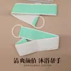 Toalla de baño gruesa de doble cara con correa para la muñeca, exfoliante trasero de grano grueso, toalla de baño con mango de plástico