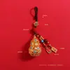 Pingente Chaveiro de Metal de Alta Qualidade, Cabacinha Oca, Estilo Chinês Cinnabar, Ornamento Fofo
