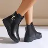 2025 Nuevas Botas de Invierno de Terciopelo Cálido para Mujer, Comercio Exterior Transfronterizo, para Mujeres de Mediana Edad y Mayores, Impermeables, Planas, Antideslizantes