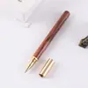 Venta al por mayor Pluma de palo de rosa con firma pluma de publicidad de negocios pluma de bola de madera de sándalo pluma de gel de metal de latón LOGOTIPO láser