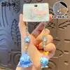 Baimao Serie de Puntadas Genuinas Llavero Lindo con Cuentas, Adorable y Exquisito Colgante de Muñeca Ángel Pareja para Mochila