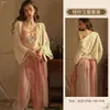 Xianyi Lingerie Erótica Estilo Antigo Saia de Gaze Chiffon Faixa de Barriga Estilo Sexy Cosplay Hanfu Tentação Peito Pequeno Conjunto de Sedução 452