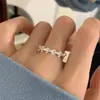 Corea del Sur Dongdaemun Anillo Sencillo de Plata de Ley 925 Anillo Abierto Viento Frío Dedo Índice de Mujer No Puedo Dejarlo Anillo de Cola de Color Joyería
