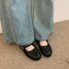 Zapatos Mary Jane para mujer, versátiles, nuevo estilo retro francés de gamuza, primavera y otoño 2026, zapatos planos coreanos con estampado de leopardo para mujer