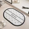 Tapete de Chão para Banheiro de Luxo Leve, Tapete Absorvente de Terra de Diatomáceas, Resistente a Manchas, Fácil de Manter, Tapete Antiderrapante para Entrada de Banheiro em Casa