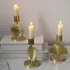 Portavelas de Arte en Metal y Hierro de Venta Caliente Transfronteriza, Decoración de Atmósfera de Sala de Estar de Gama Alta, Portavelas e Incienso, Portavelas de Hoja de Planta