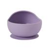 Tigela de Silicone Infantil Transfronteiriça Integrada com Ventosa para Comida de Bebê Colher Talheres para Alimentação de Bebê Atacado