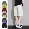 Pantalones cortos de seda de hielo de secado rápido para hombre, de verano, finos, deportivos, de baloncesto, transpirables, holgados, para playa, informales