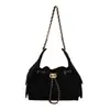 Bolso de cadena retro estilo coreano para mujer, nueva colección otoño/invierno 2026, diseño de nicho, bolso de hombro con patrón de diamantes, bolso de axila