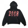 Sudadera con capucha y cremallera de manga larga Y2K con estampado Punk Dark Street Style Hip-Hop Ins