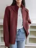 Chamarra Suéter Estilo Perezoso para Mujer 2026 Otoño e Invierno Nuevo Estilo Coreano Color Sólido Cuello Alto Cremallera Cardigan de Punto Superior
