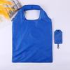 Bolsa de Compras Plegable Supermercado Hogar Portátil Ecológica Color Sólido Poliéster Bolsillo para Teléfono Publicidad de Negocios Se Puede Imprimir con Logo